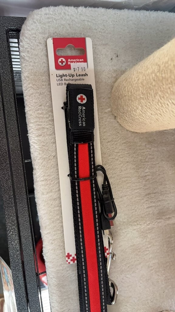 Leash for Dogs 4 foot- American Red Cross Light-Up Leash