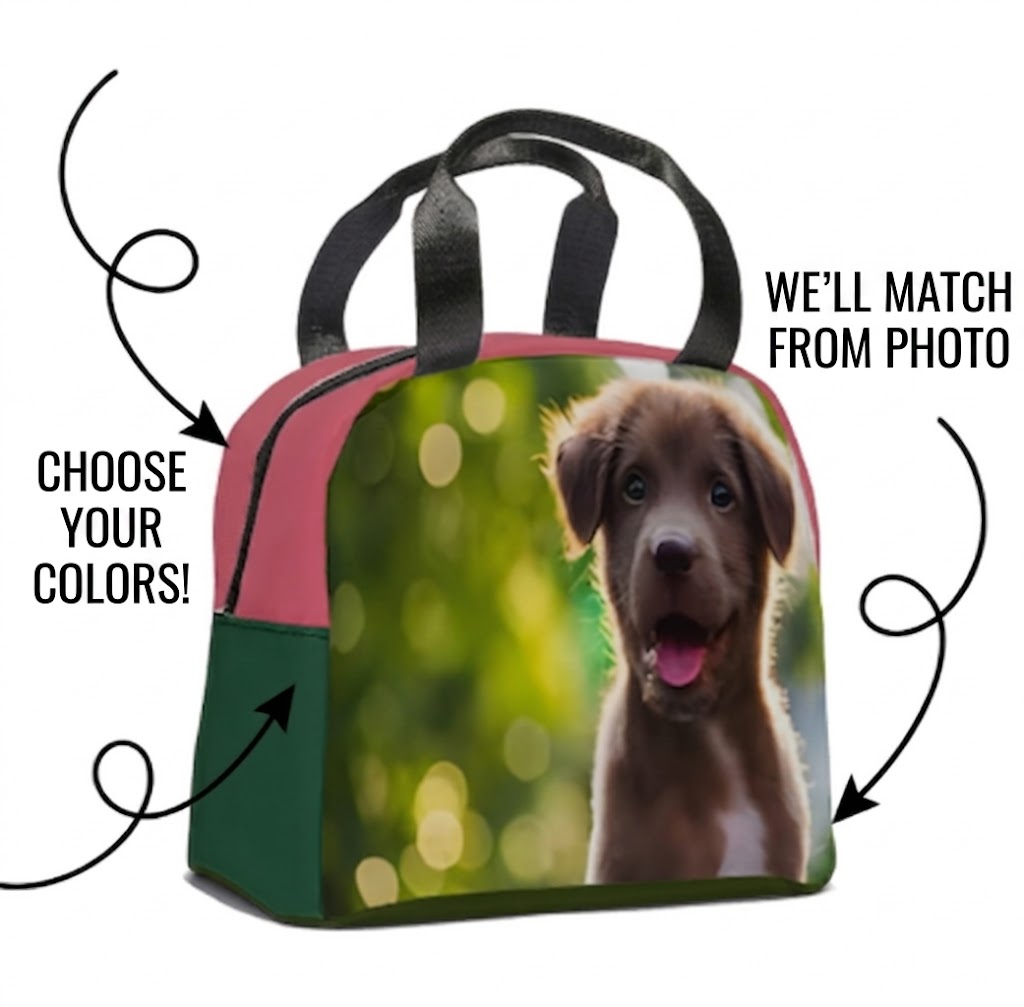 Personalized Photo Lunch Bag | Custom Printed Insulated Tote | Unique Gift for Work, School & Outdoors