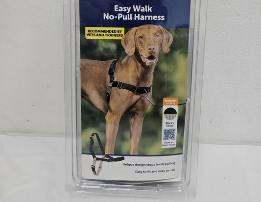 Easy Walk No-Pull Harness designed for comfort and control, featuring a sturdy clip and adjustable straps.