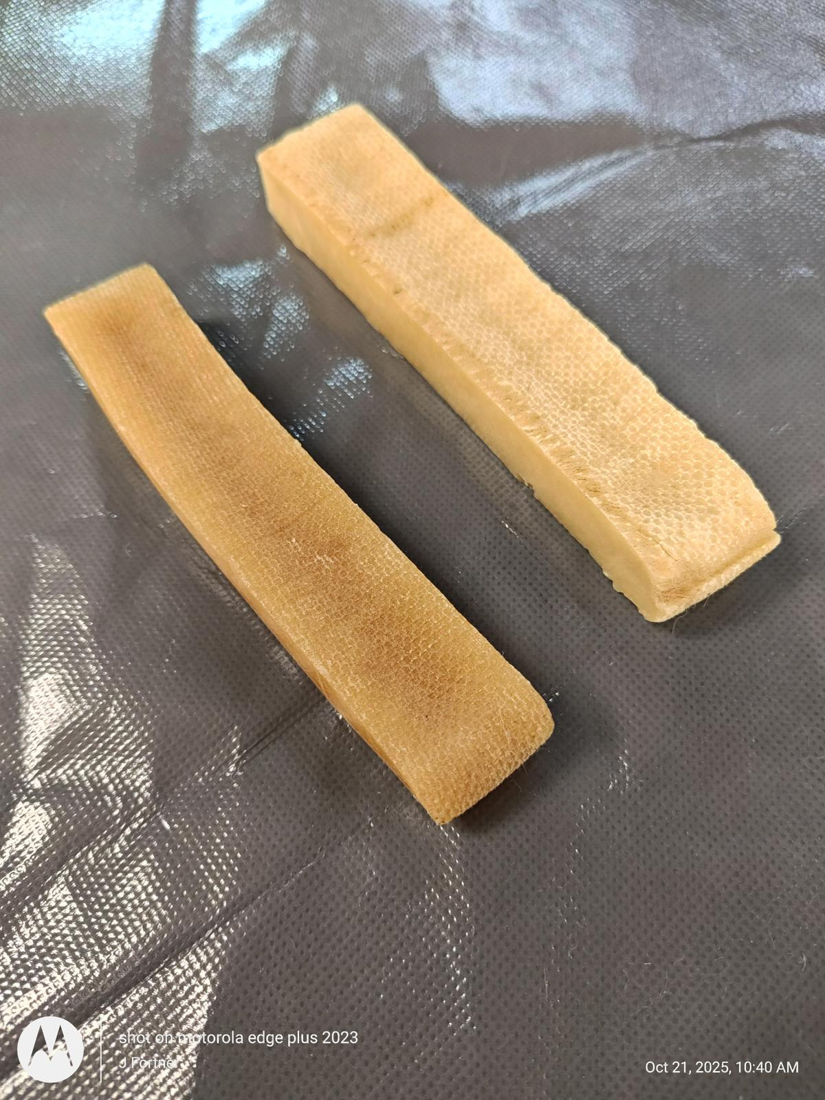 Edge Plus 2023 replacement parts in beige color, featuring smooth surfaces and precise dimensions.