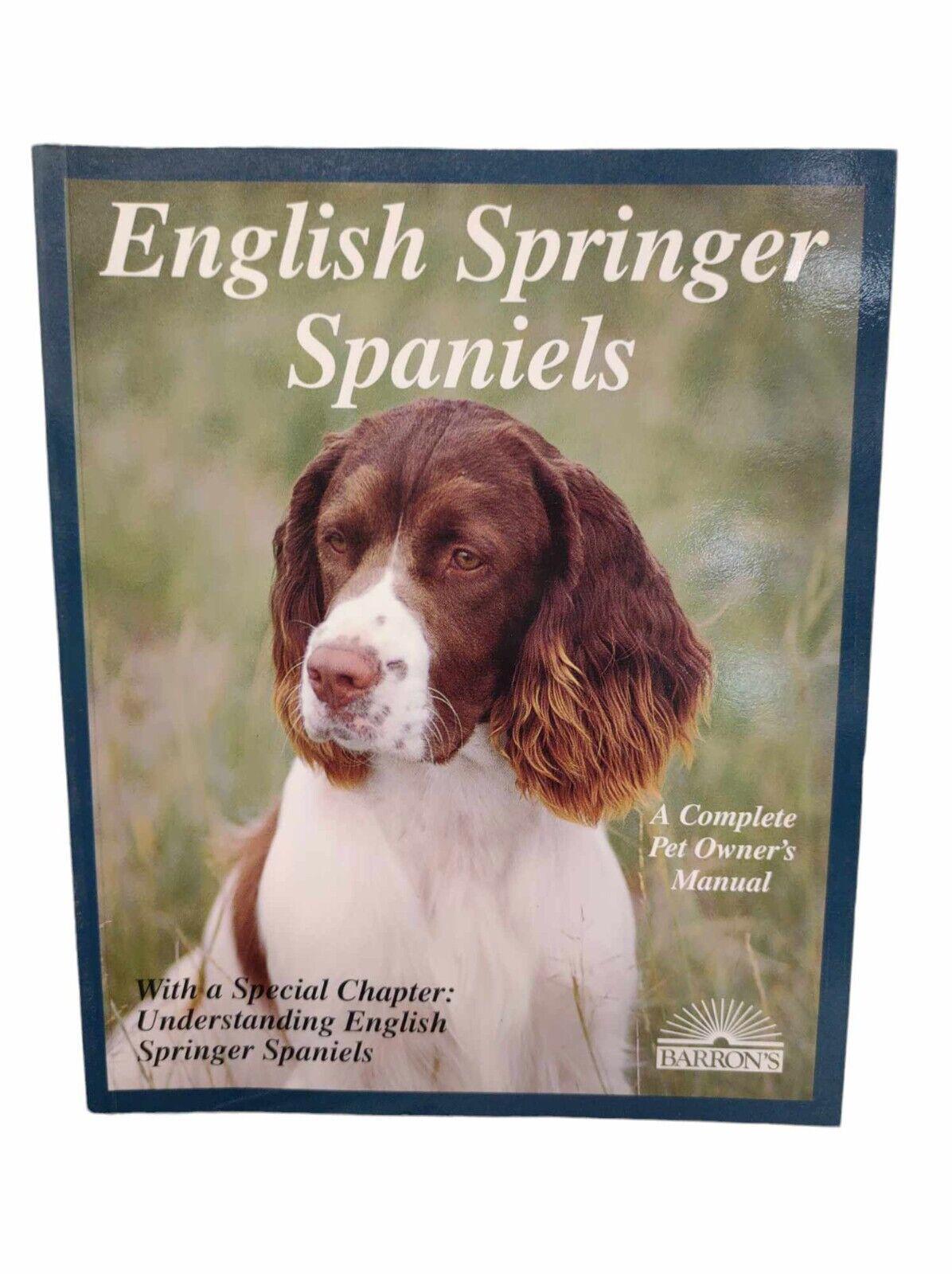 English Springer Spaniels book cover featuring a brown and white dog, a complete pet owner's manual.