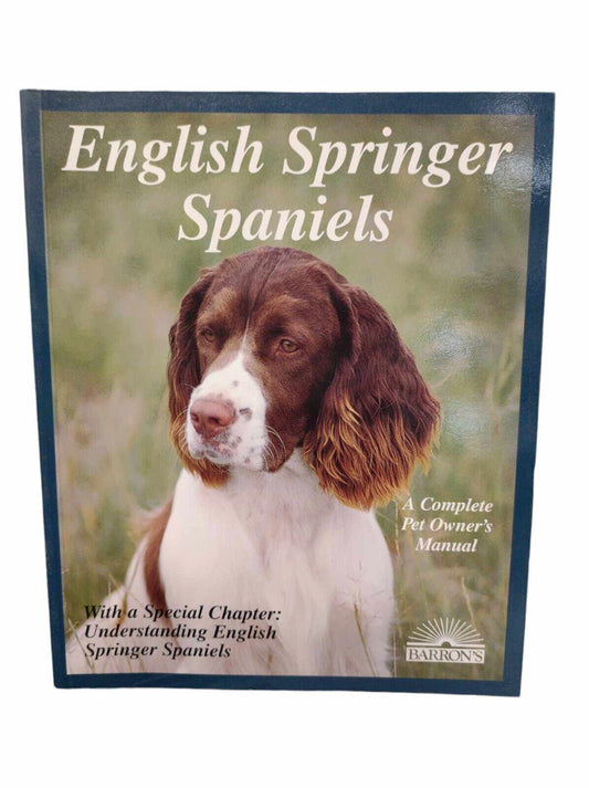 English Springer Spaniels book cover featuring a brown and white dog, a complete pet owner's manual.