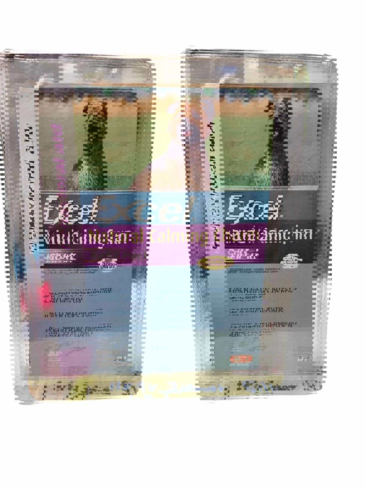 Excel Natural Calming Charm refill pack for calming puppies and small breed dogs.