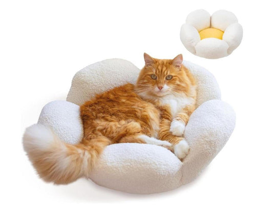 Daisy Catstages Purrfect Petals Washable Flower Shaped Round Cat Bed