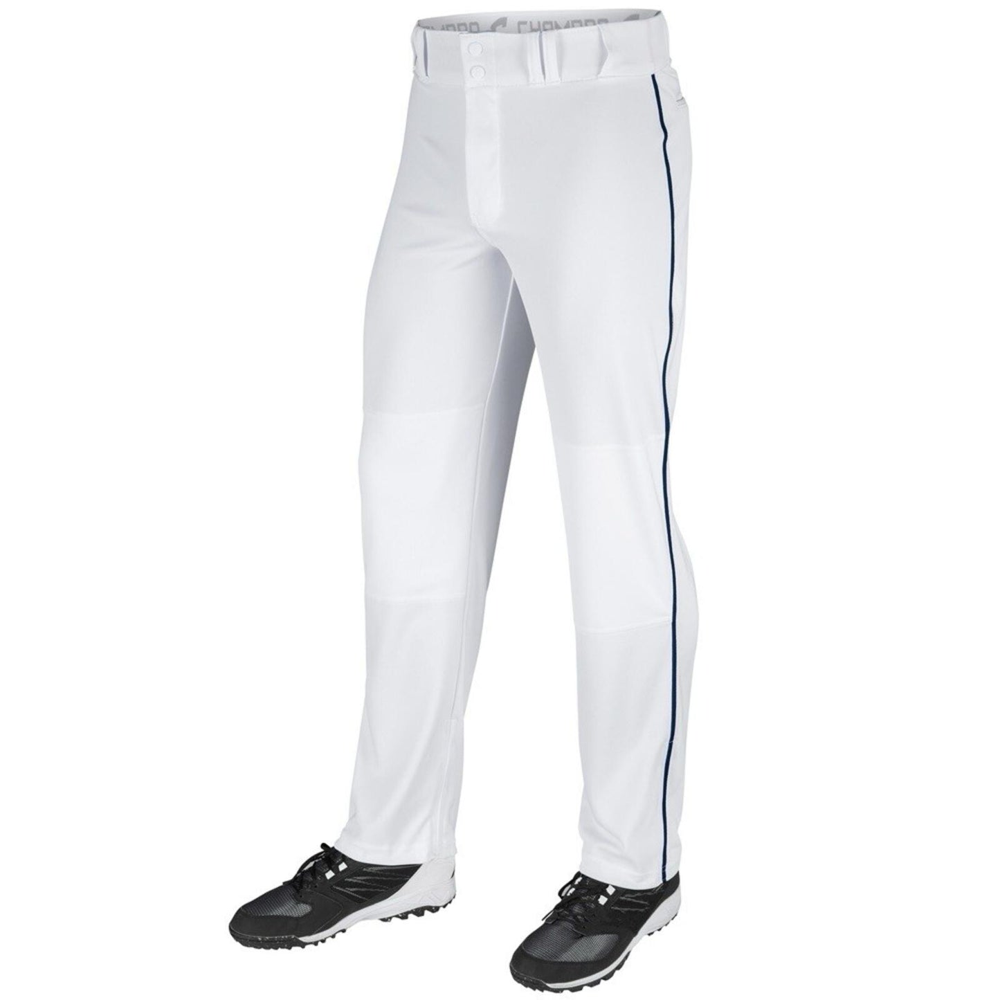 Champro Triple Crown Open Bottom Baseball Pants White w/Royal Blue Piping