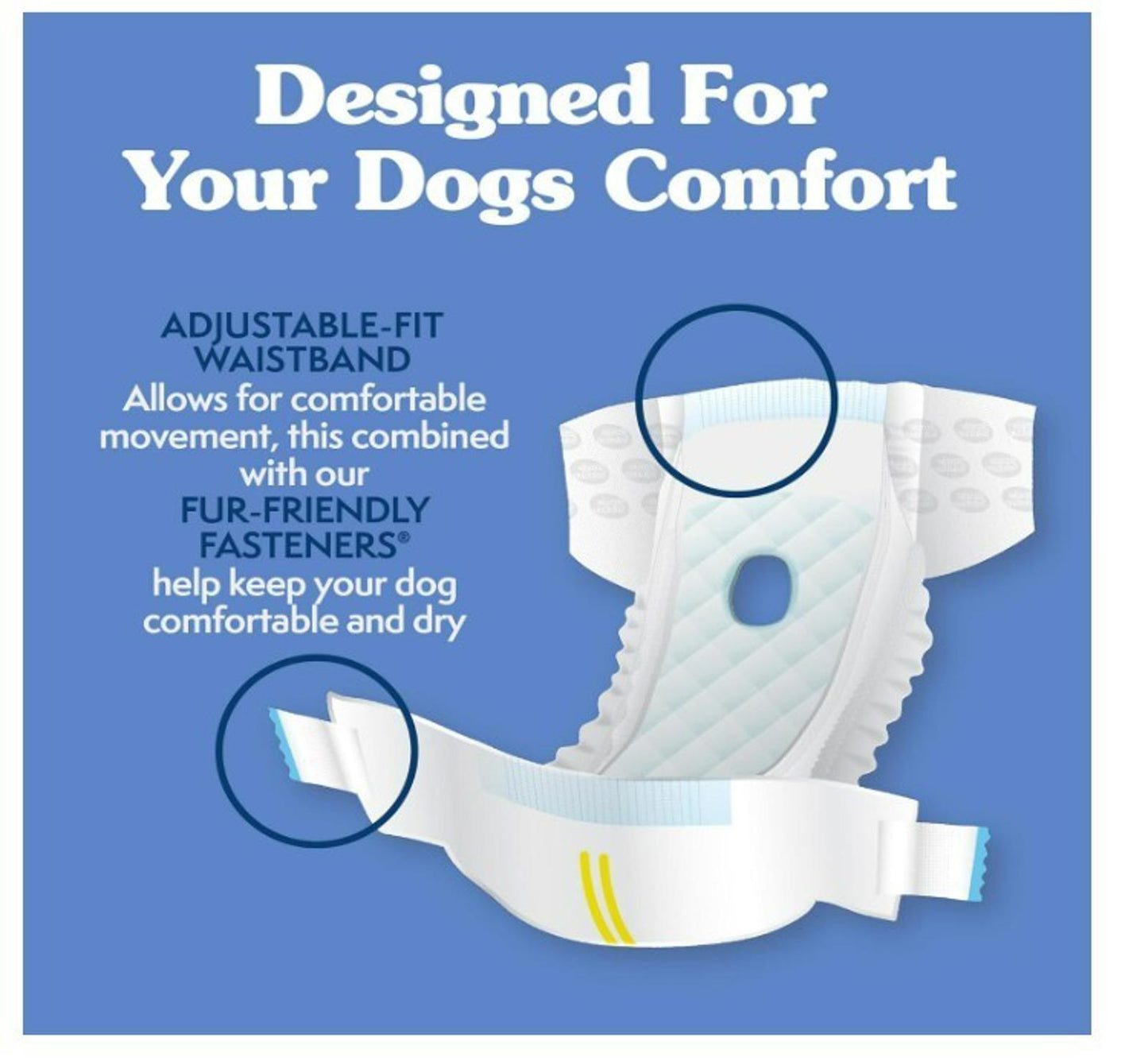 Disposable Dog Diapers for Female Dogs, True Fit, Absorbent 15-23 nch, 30 Ct Med