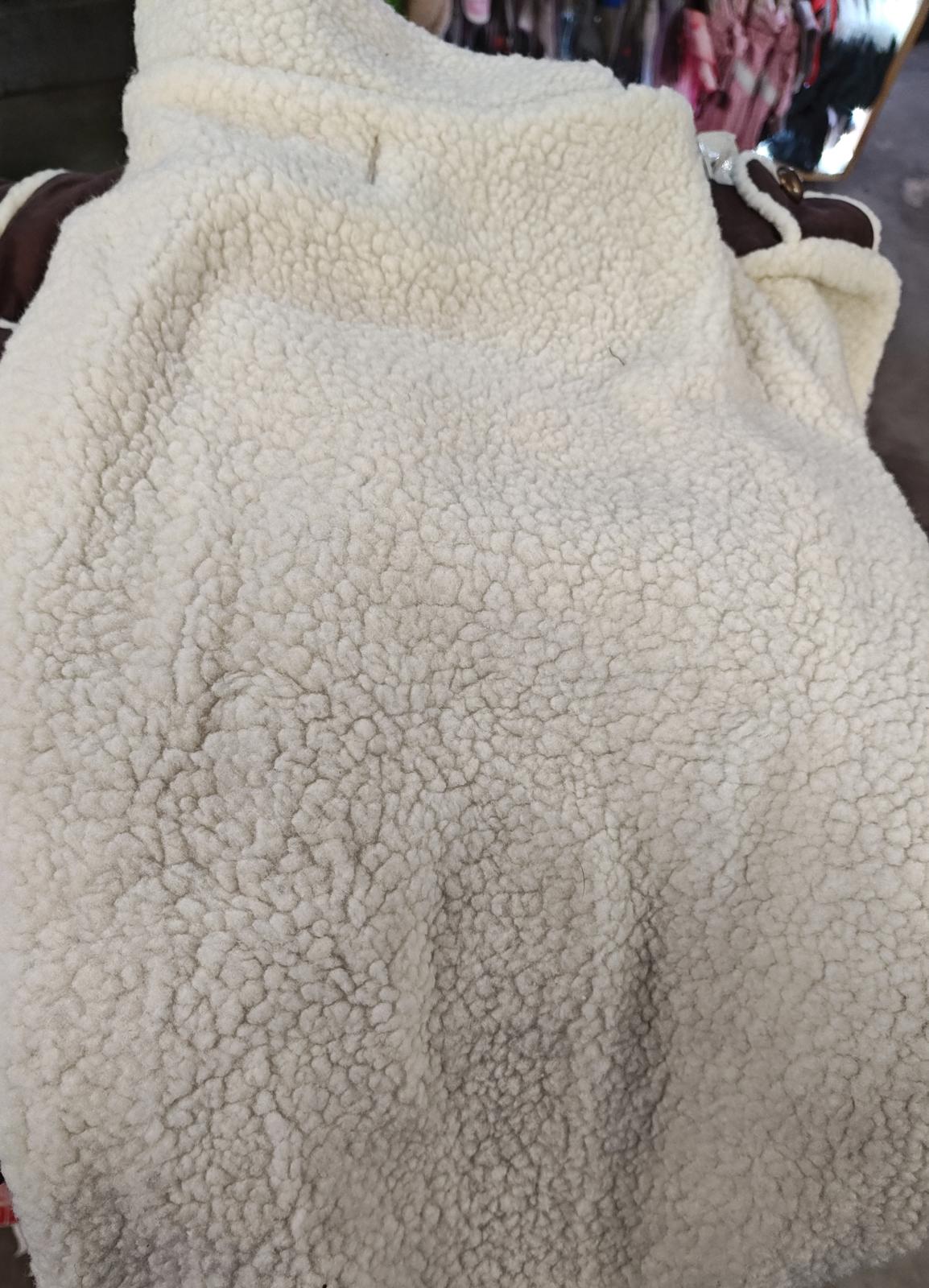 Brand New Faux Suede Pet Jacket with Faux Sherpa Lining Large/X-LG