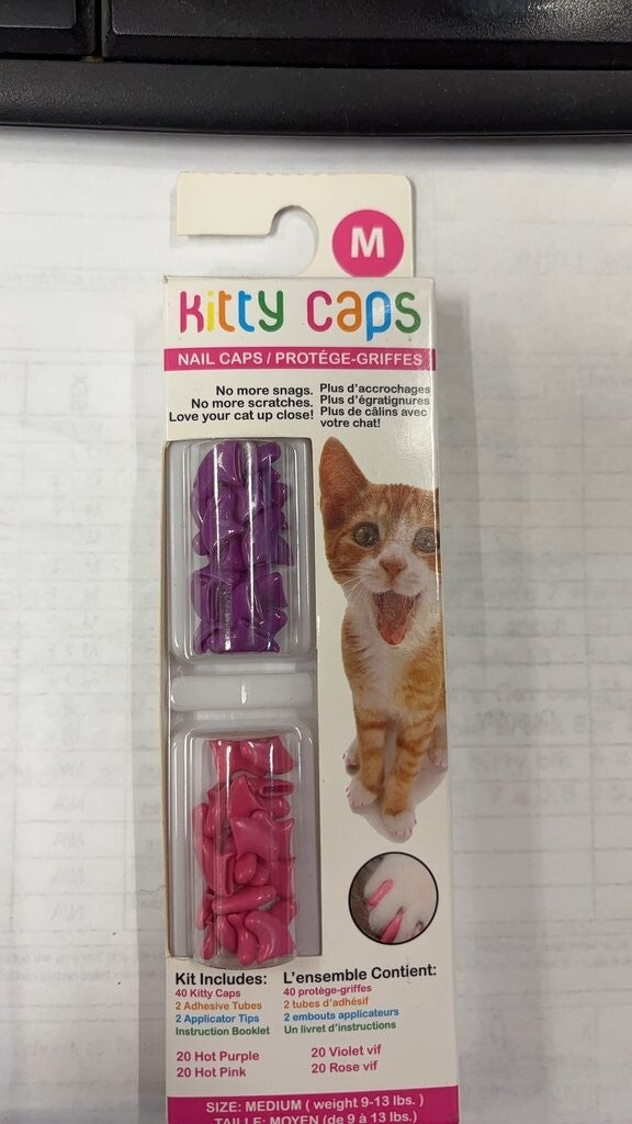 Kitty Caps Nail Caps for Cats - Medium Size