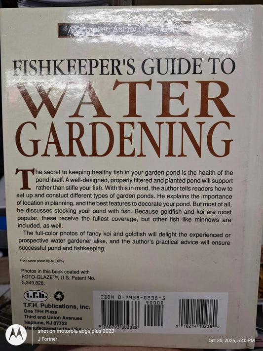 Fishkeeper's Guide to Water Gardening book cover featuring tips for maintaining garden ponds.