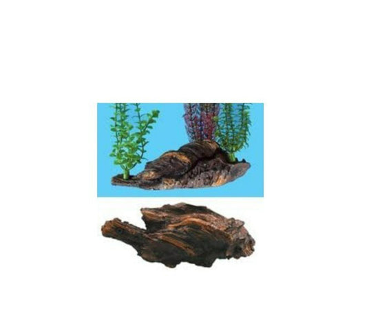 Aquarium Decoration Rock with Green Plants, ideal for enhancing fish tank aesthetics.