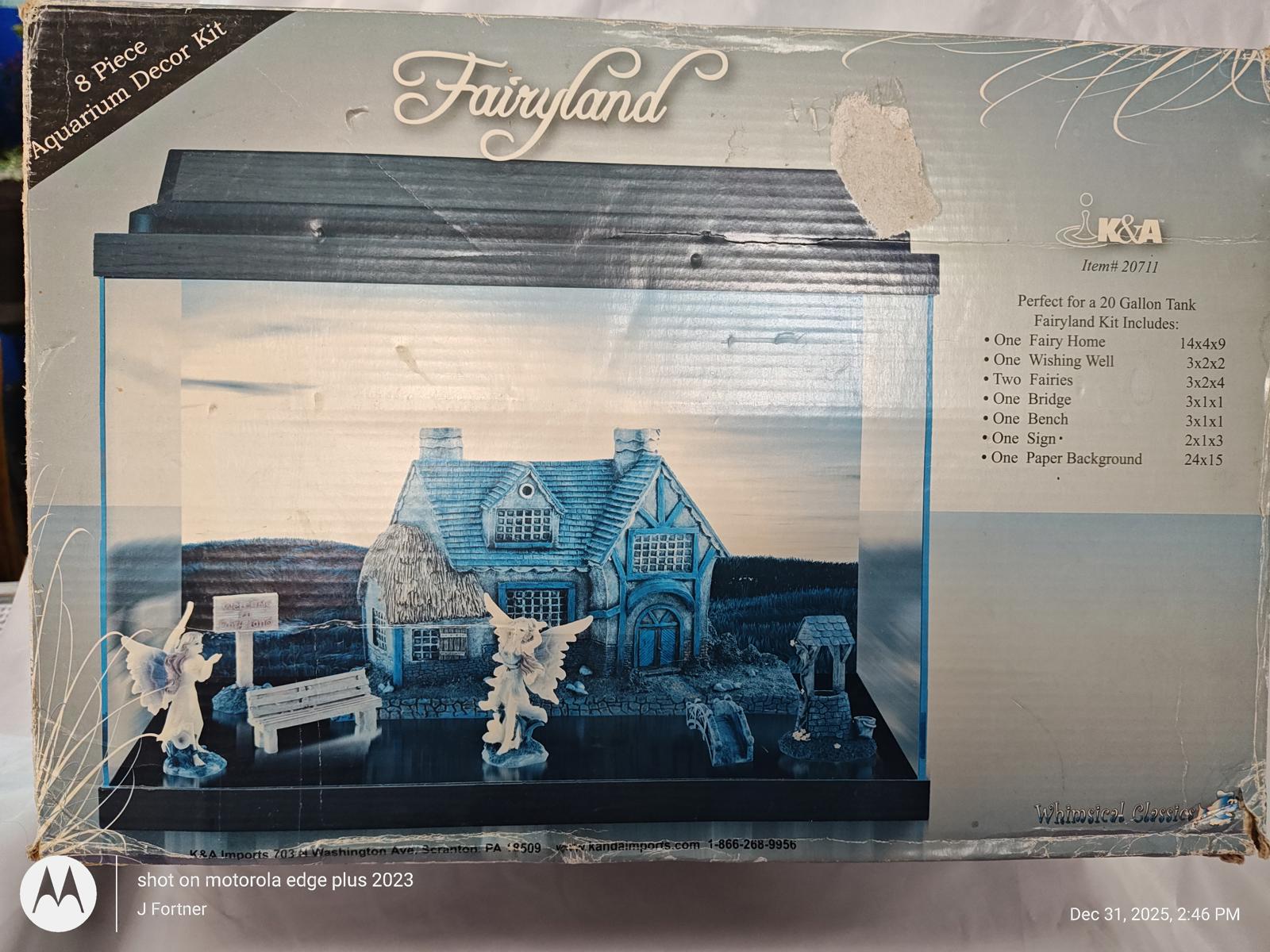 Fairyland Diorama Kit featuring a detailed cottage and fairy figurines.