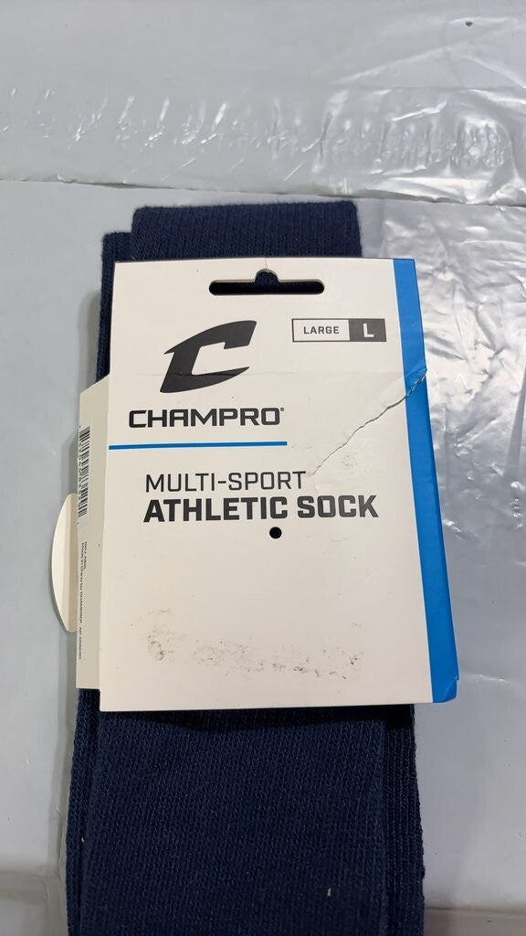 Champro Multi-Sport Athletic Sock - Large navy blue