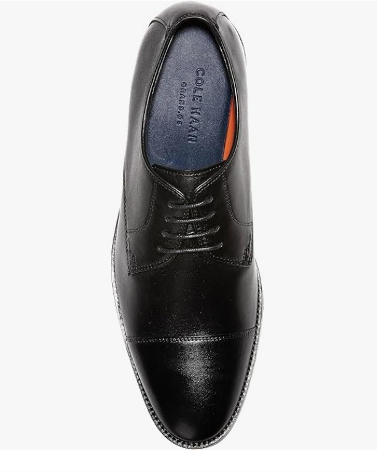 C11630 COLE HAAN MEN'S LENOX HILL CAP TOE OXFORD SIZE 13 WIDE BLACK