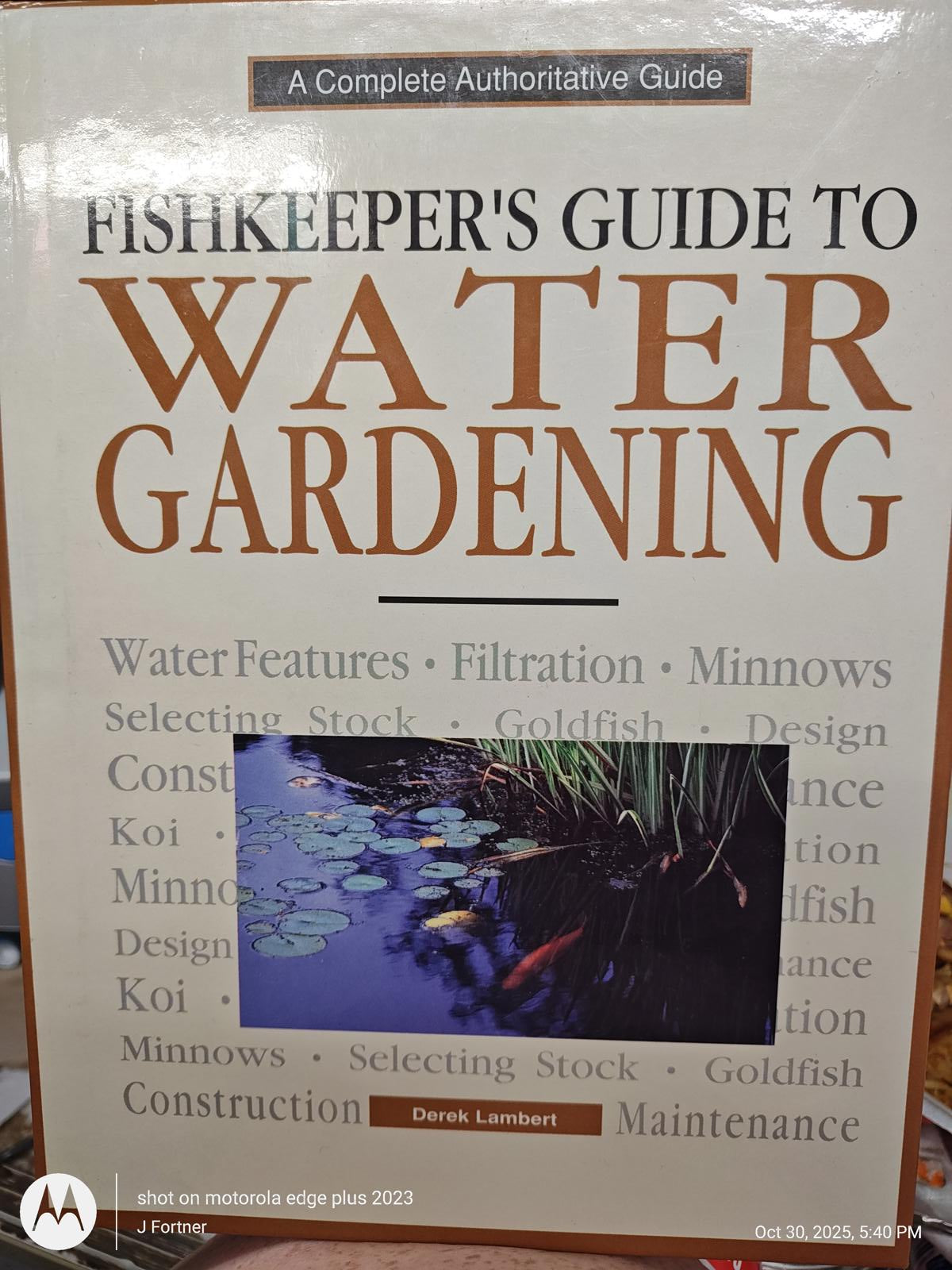 Fishkeeper's Guide to Water Gardening book cover featuring aquatic plants and fish.