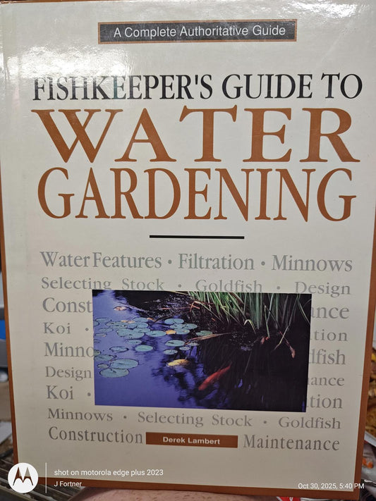 Fishkeeper's Guide to Water Gardening book cover featuring aquatic plants and fish.