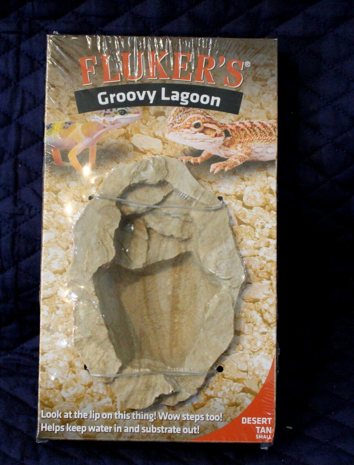Fluker's Groovy Lagoon habitat for reptiles, designed to retain moisture and provide a natural environment.