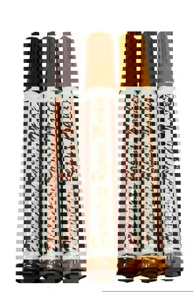 Furniture Repair Marker set featuring three colors: dark brown, light brown, and oak.