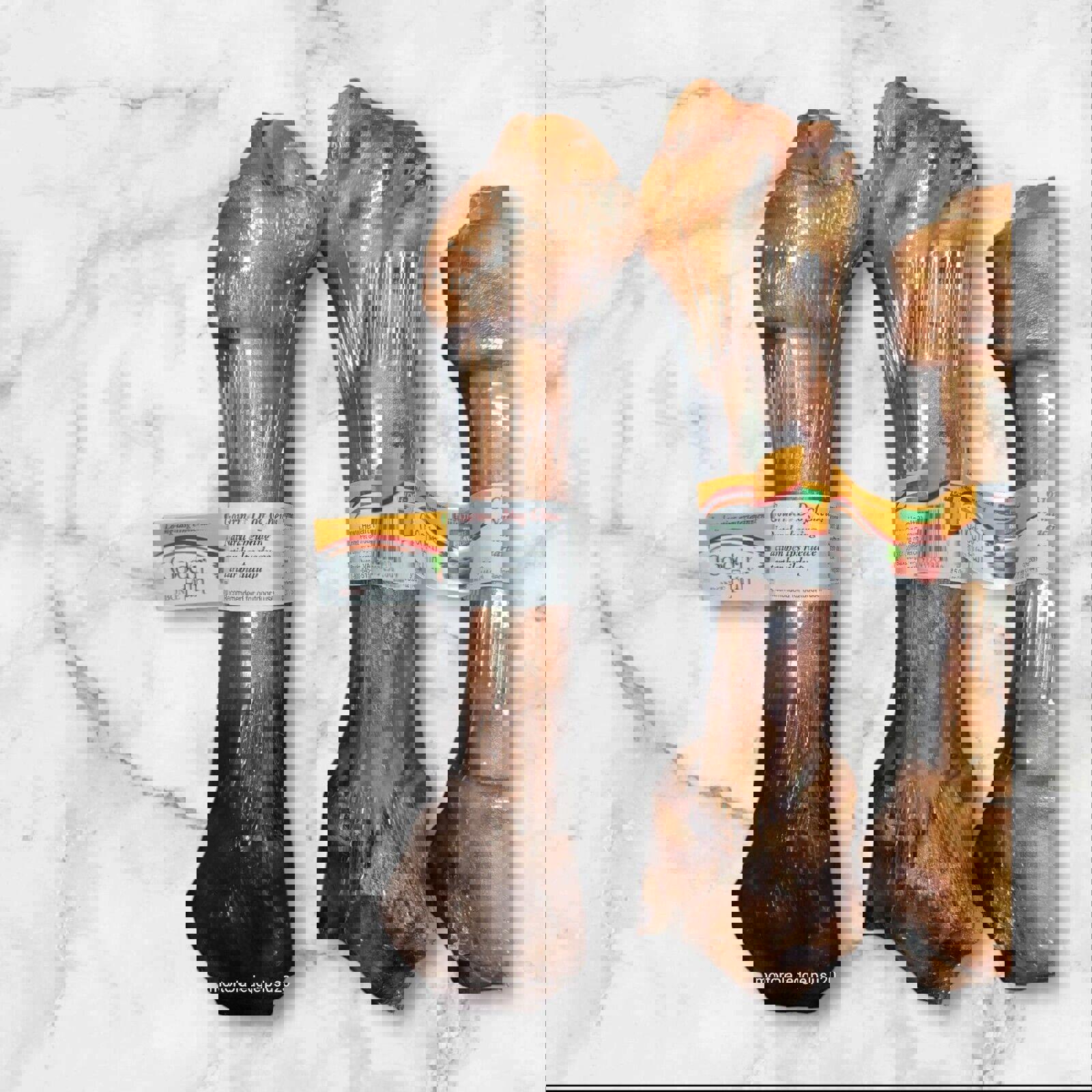 Gourmet Dog Chews natural beef bones, perfect for chewing and dental health.