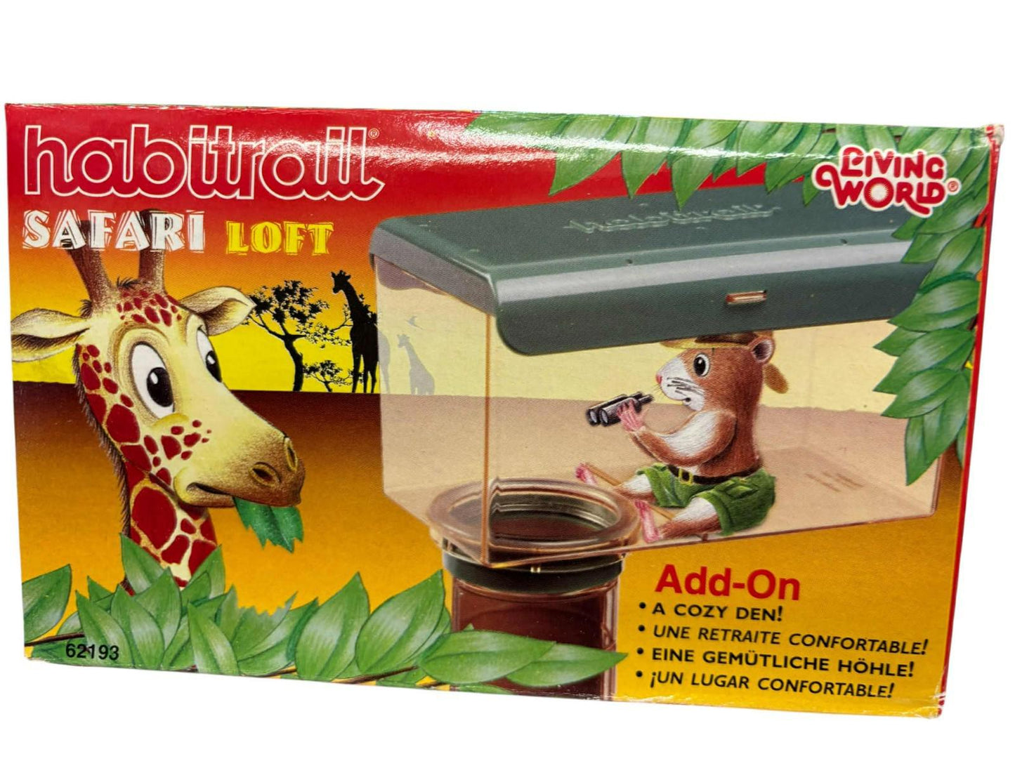 Habitrail Safari Loft habitat features a cozy den for small pets with a playful design.