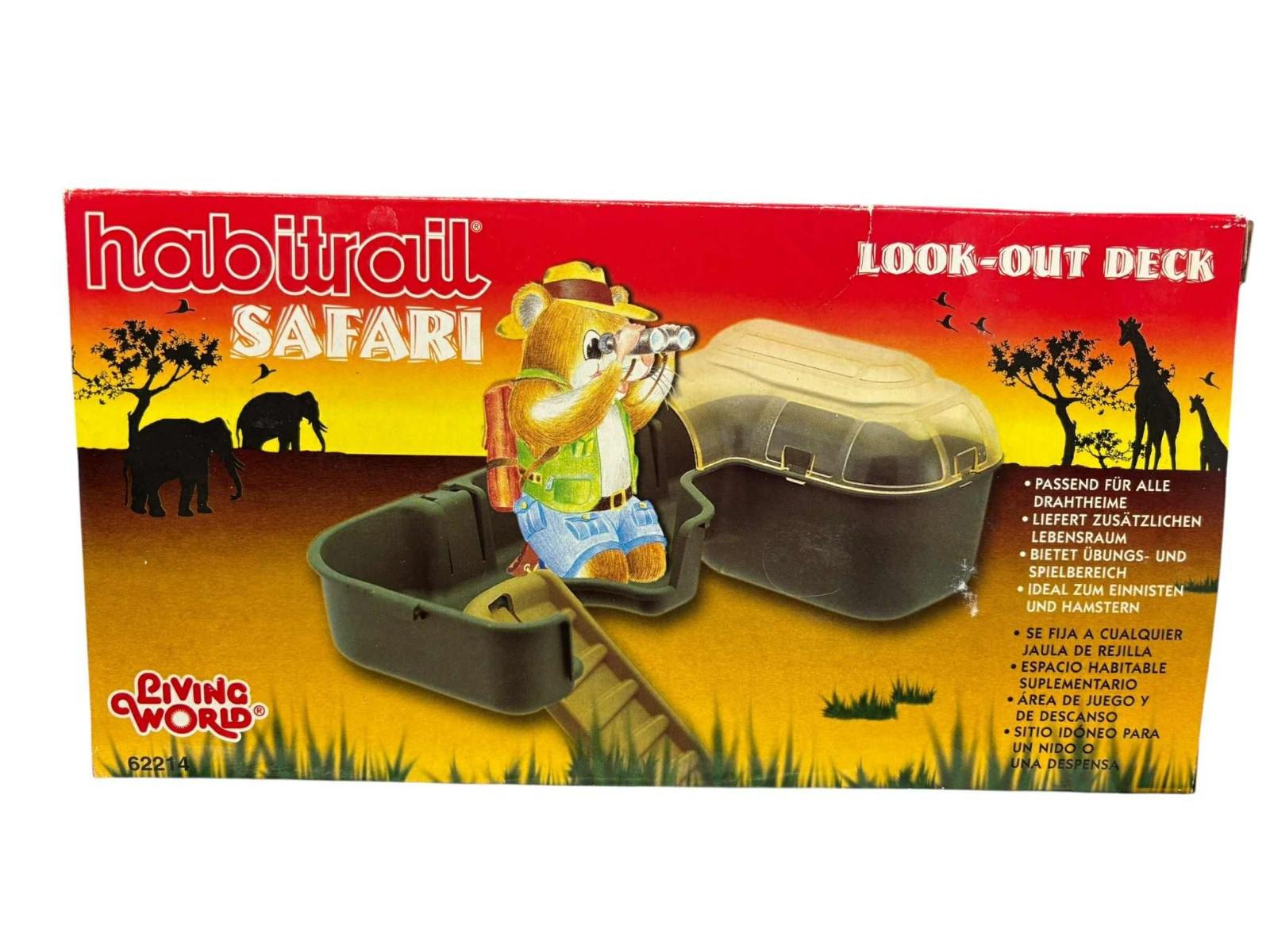 Habitrail Safari Look-Out Deck for small pets, featuring a clear top and spacious design.