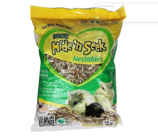 Hide 'n Seek Nestables bedding for small pets, featuring natural materials and a cozy texture.