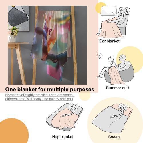 Personalized Owl Blanket | Custom Name | Fluffy Baby Owl on Branch Golden Amber Eyes Pink Floral Watercolor Spring Fleece Throw Gift