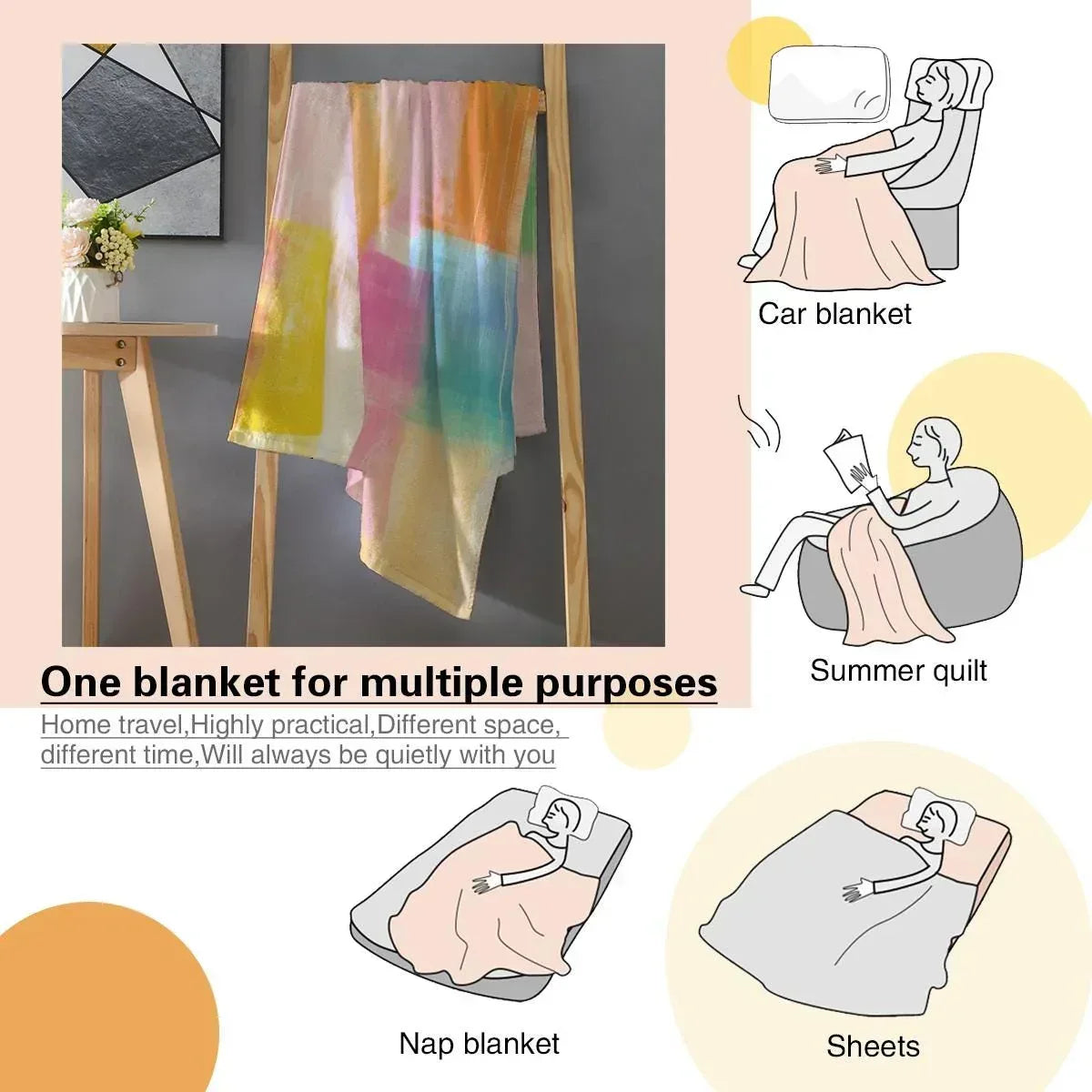 Personalized Baby Duck Blanket | Custom Name | Fluffy Yellow Duckling Watercolor Patchwork Fleece Throw Gift