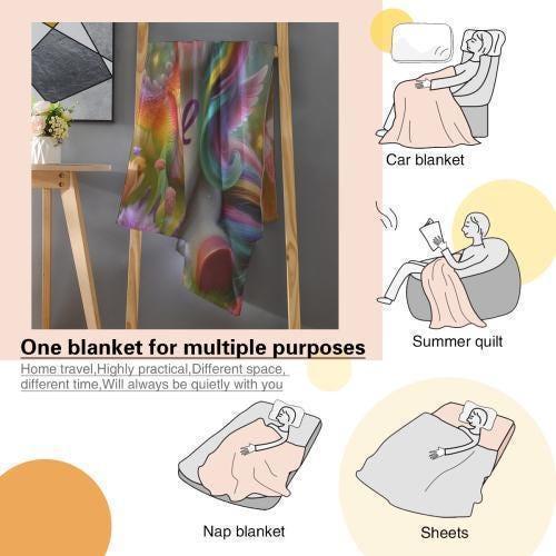 Personalized Unicorn and Dragon Blanket | Custom Name | Baby Dragon Unicorn Friends Fleece Throw Gift