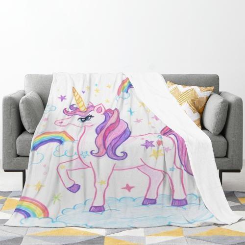 Personalized Picture Blanket | Custom Photo & Kids Drawing Art Fleece Throw Gift