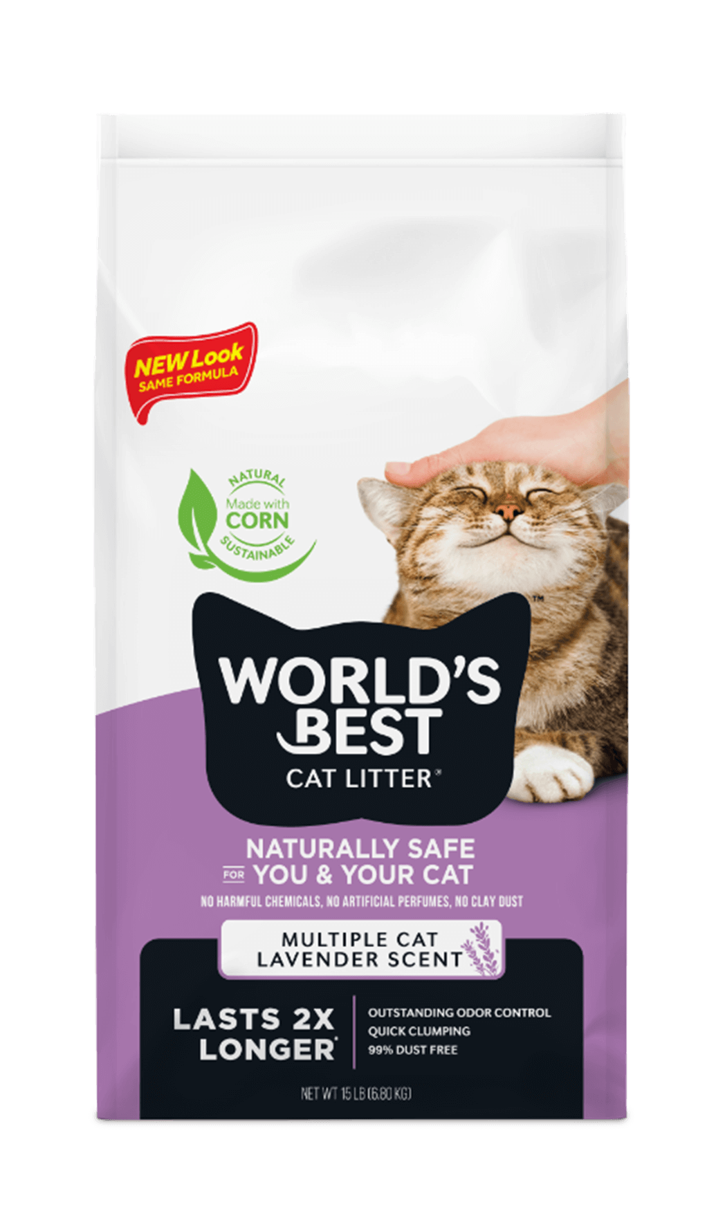 World's Best Multiple Cat Lavender Scented Cat Litter