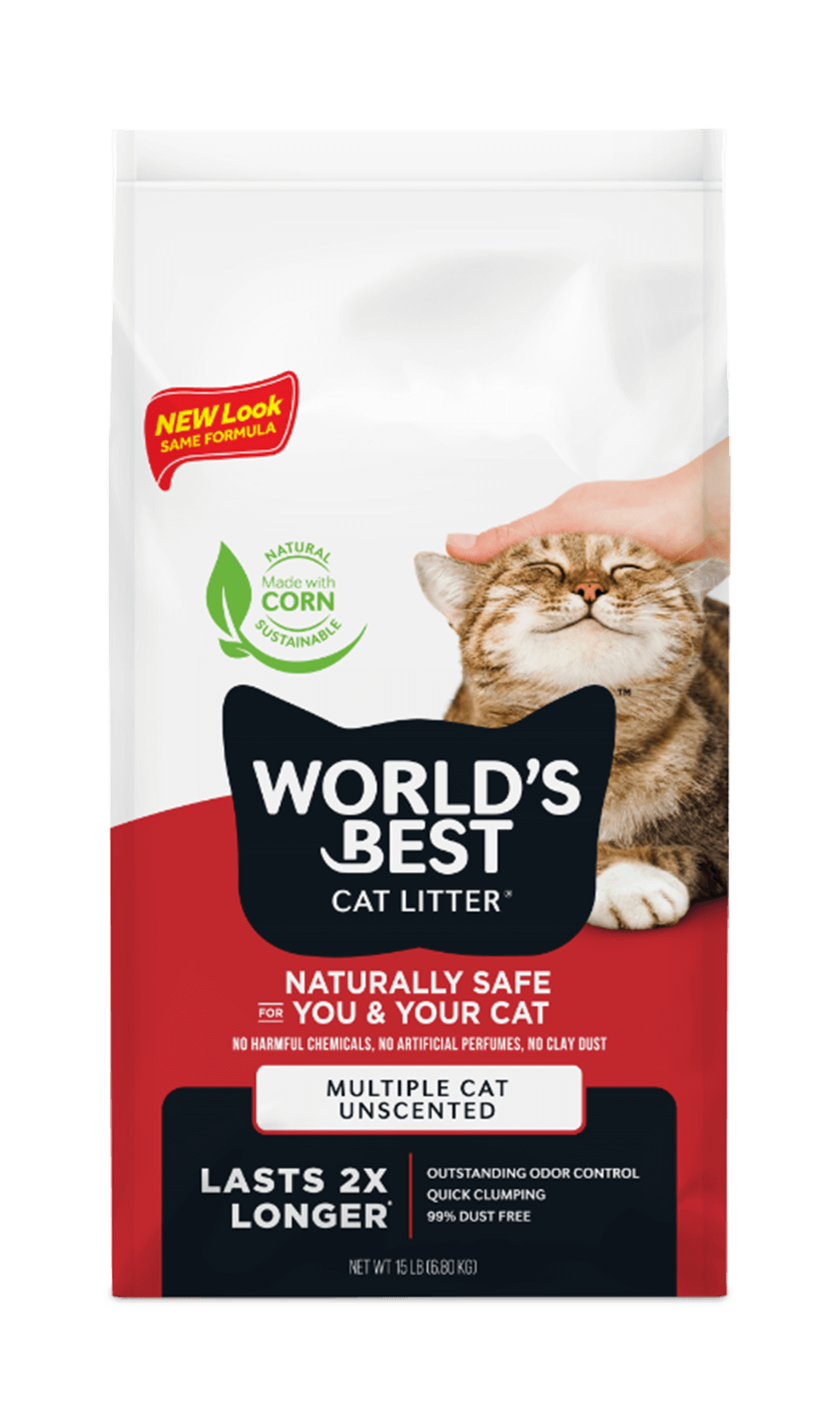 World's Best Multiple Cat Unscented Cat Litter