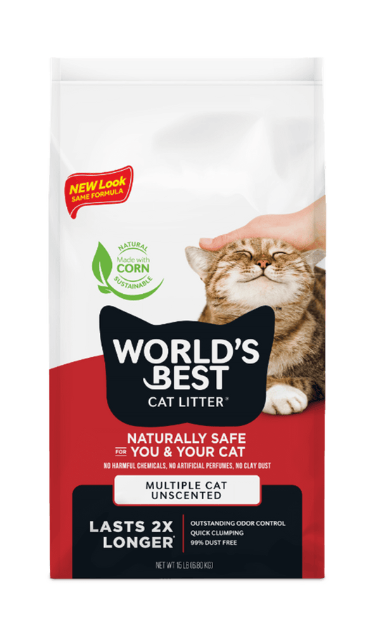 World's Best Multiple Cat Unscented Cat Litter