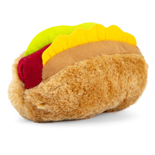 Jeffers American Grill Time Plush Squeaker Dog Toys - Hamburger or Hot Dog