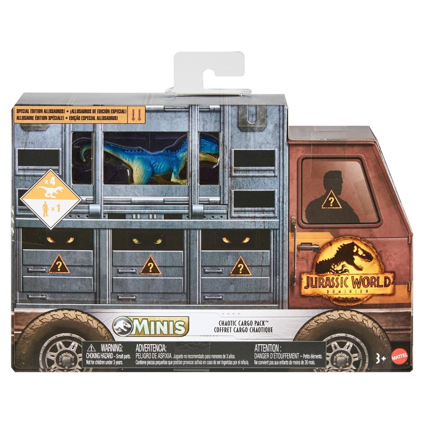 Jurassic World Minis truck playset featuring detailed design and interactive elements.