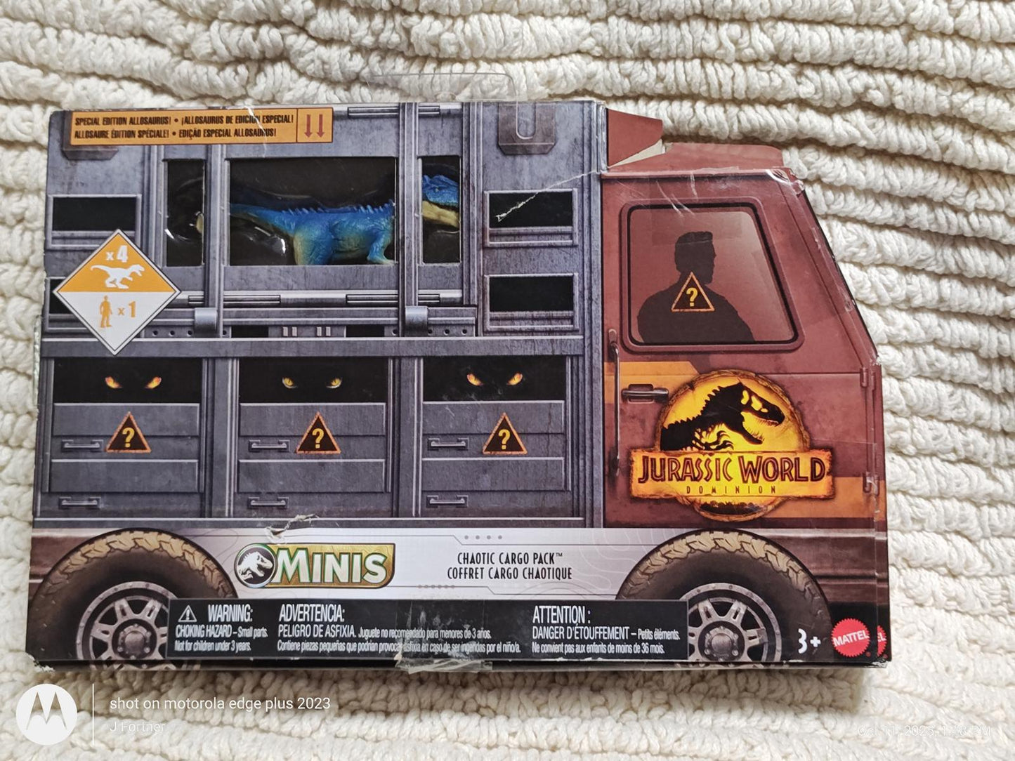 Jurassic World Minis toy truck featuring detailed design and Jurassic theme.
