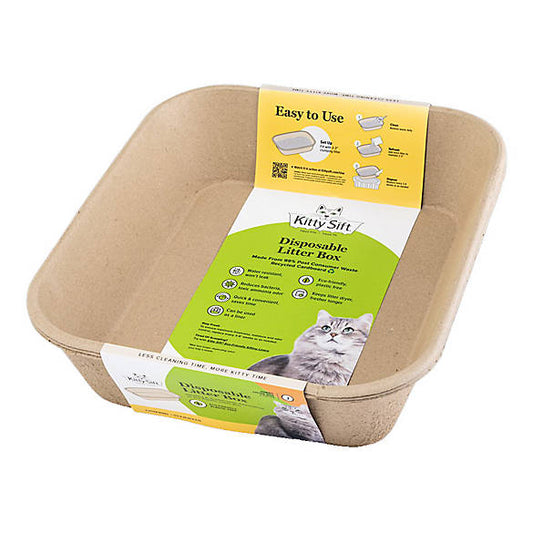 3pk Kitty Sift Jumbo Disposable Cat Litter Box