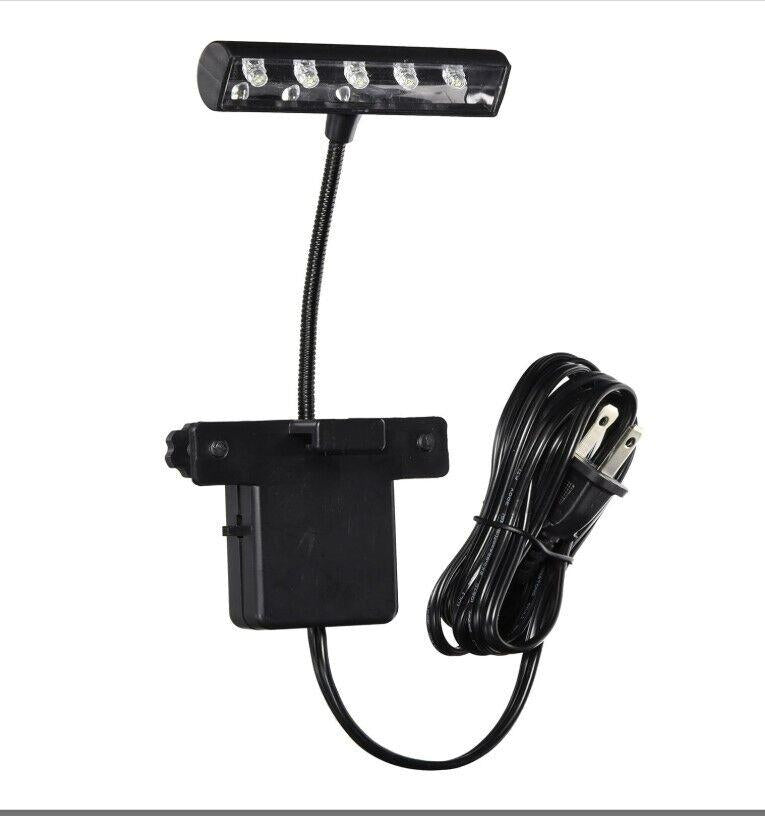 LED work light with flexible neck and power cord for versatile positioning.