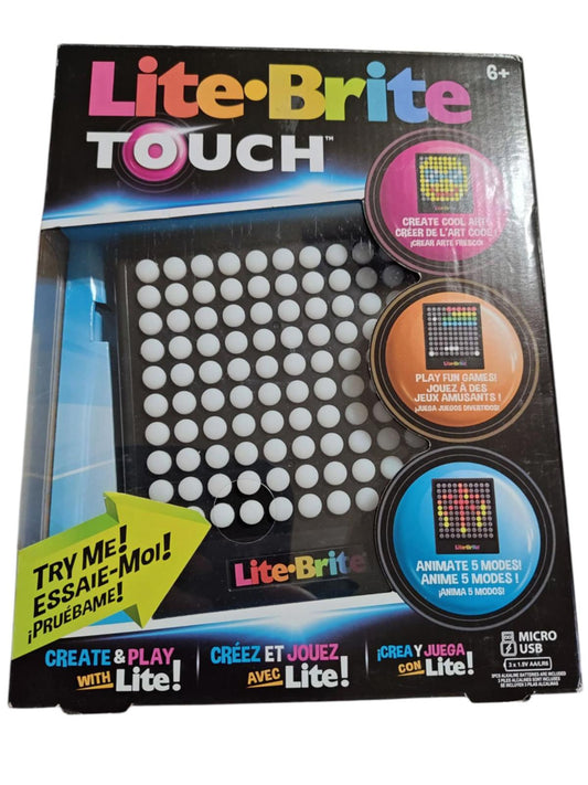 Lite Brite Touch toy box featuring colorful design and interactive features for creative play.