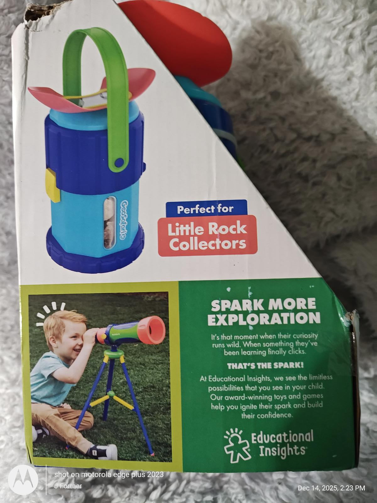 Little Rock Collectors educational toy with colorful design and telescope for outdoor exploration.