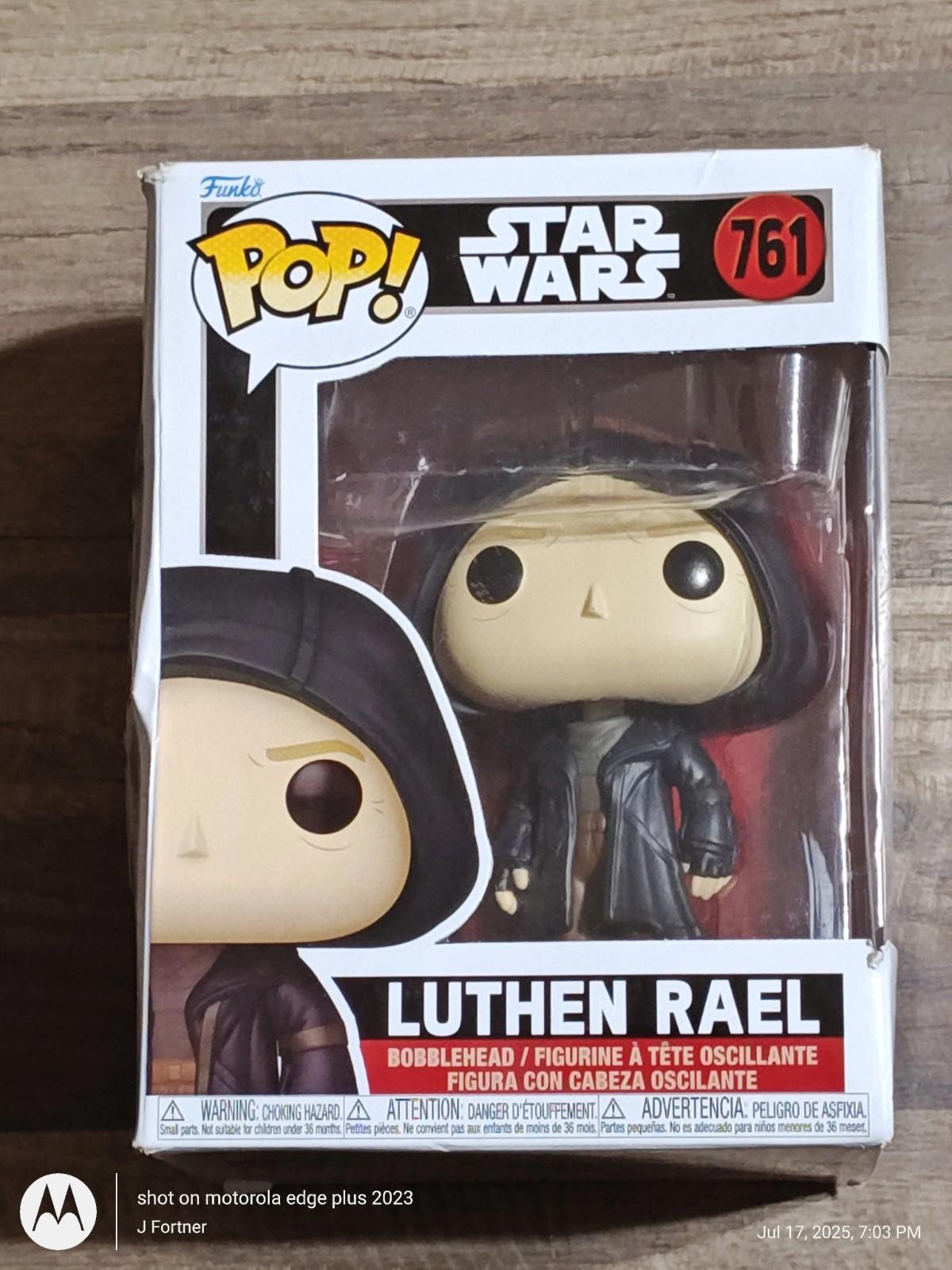 Luthen Rael Funko Pop! figure from Star Wars, featuring a detailed design in a black robe.