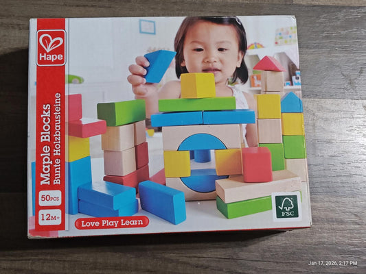 Maple Blocks set featuring colorful building blocks for creative play and learning.