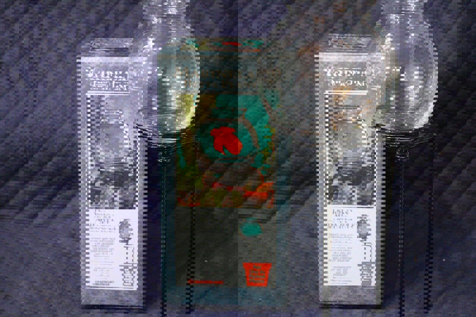 Marineland Betta Plant Kit with glass bowl and stand, ideal for betta fish habitats.