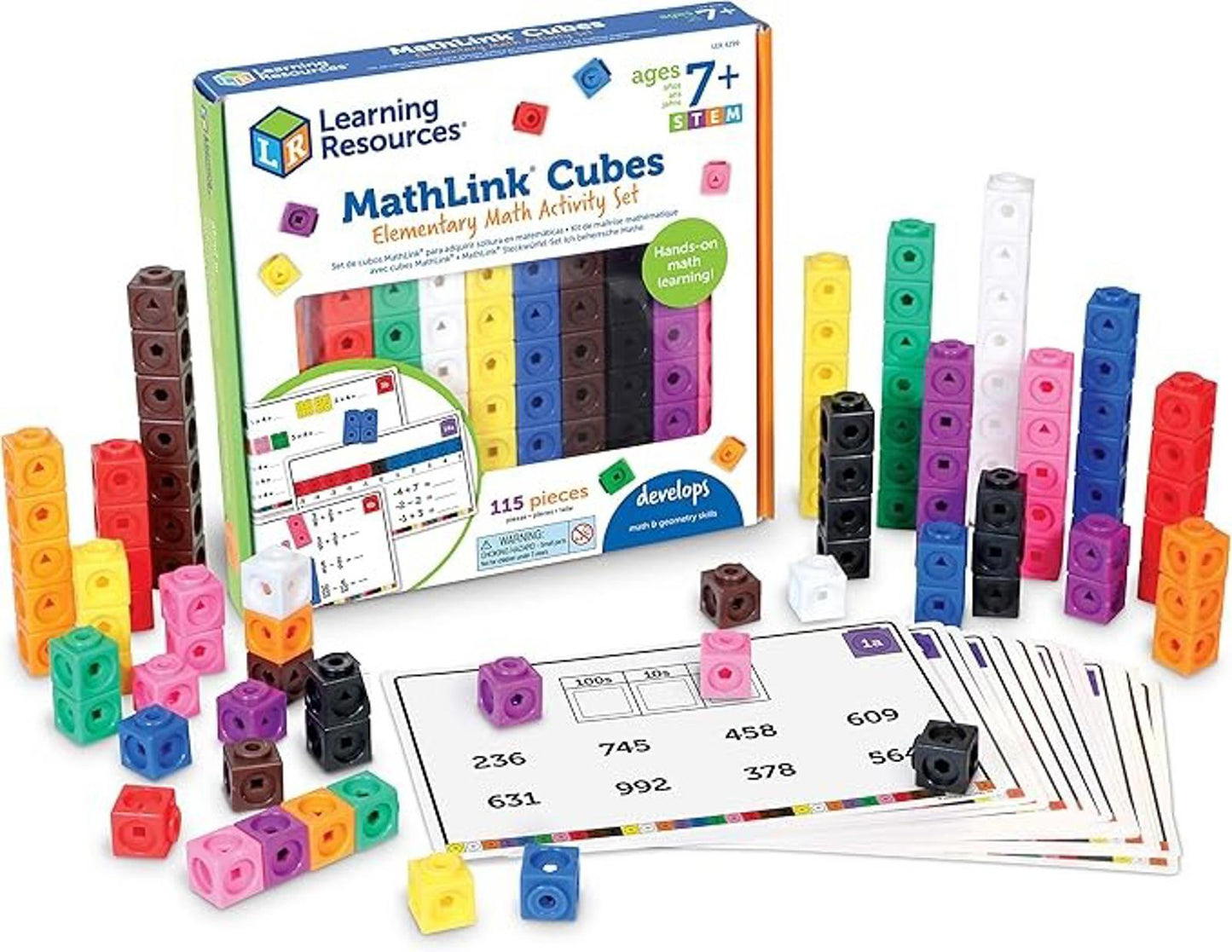 MathLink Cubes by Learning Resources for hands-on math activities with colorful counting cubes.