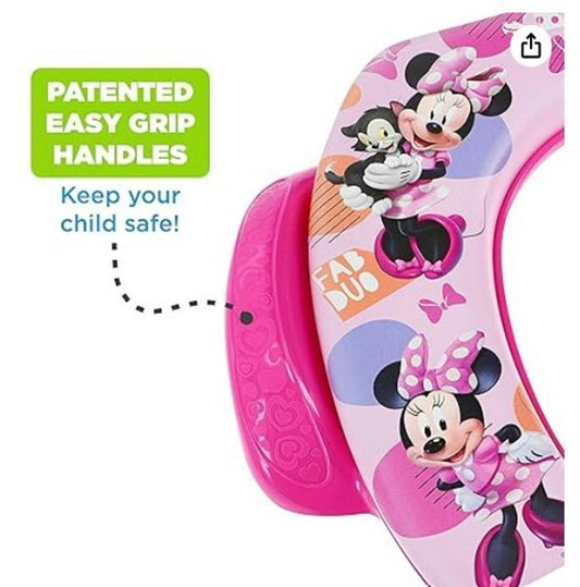 Minnie Mouse swim float with patented easy grip handles for child safety.