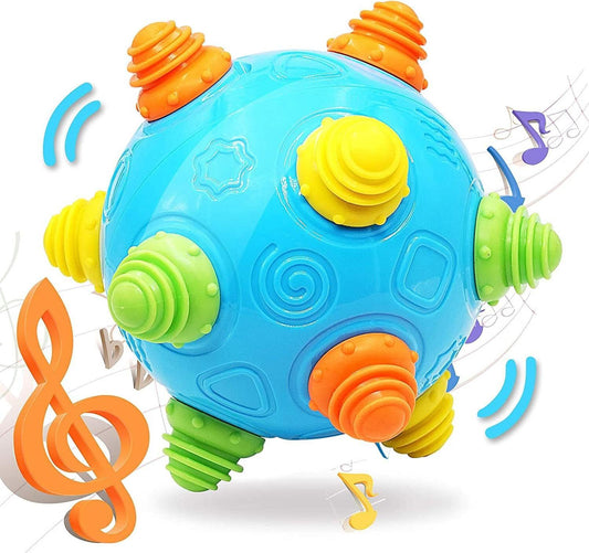 Musical Sensory Ball features colorful buttons and playful sounds for interactive fun.