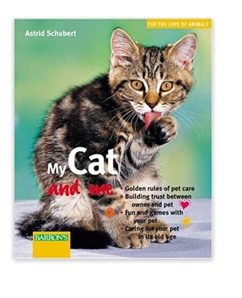 My Cat and Me book cover featuring a playful kitten licking its paw.