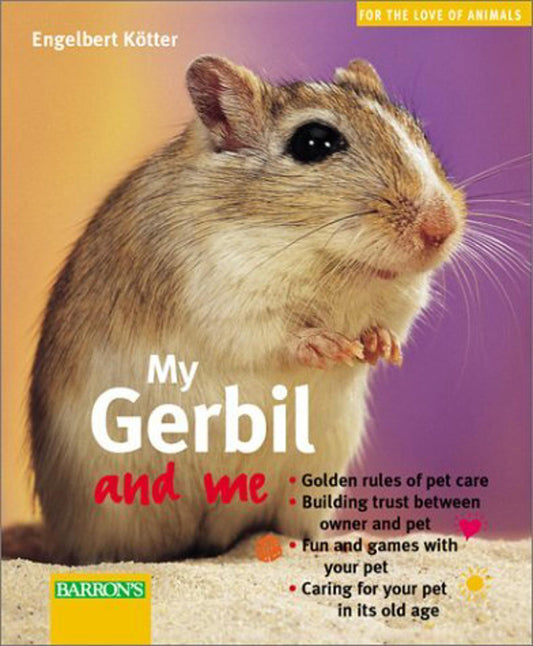 My Gerbil and Me book cover featuring a cute gerbil, highlighting pet care tips and activities.