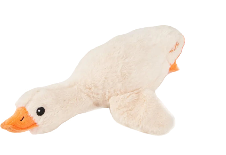 Plush duck toy with a measurement label indicating 50cm on a white background