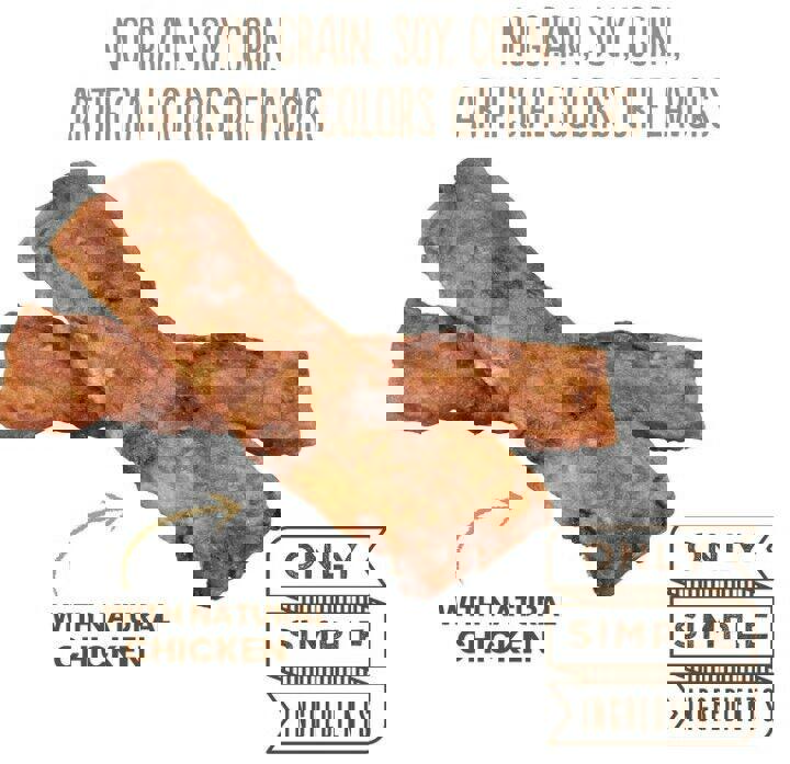Natural Chicken Dog Treats with no grain, soy, or artificial flavors.