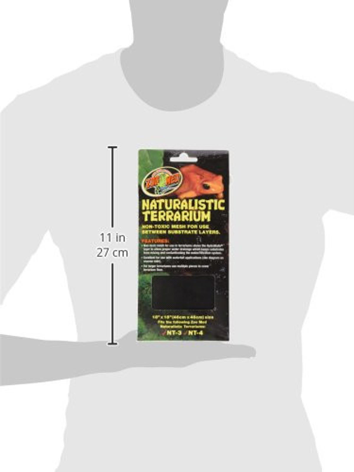 Naturalistic Terrarium for reptiles, featuring a vibrant design and clear labeling.